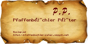 Pfaffenbüchler Péter névjegykártya