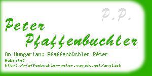 peter pfaffenbuchler business card