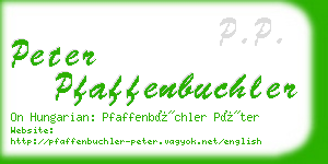 peter pfaffenbuchler business card